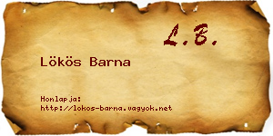 Lökös Barna névjegykártya