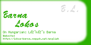 barna lokos business card